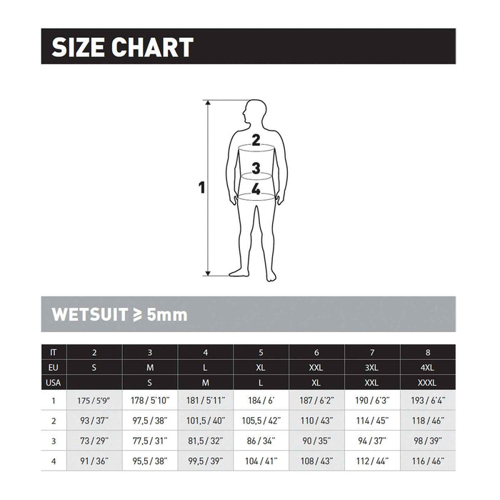Traje de neopreno completo Flexa hombre 8-6 mm negro-gris Talla 4-ML Mares 412431S4