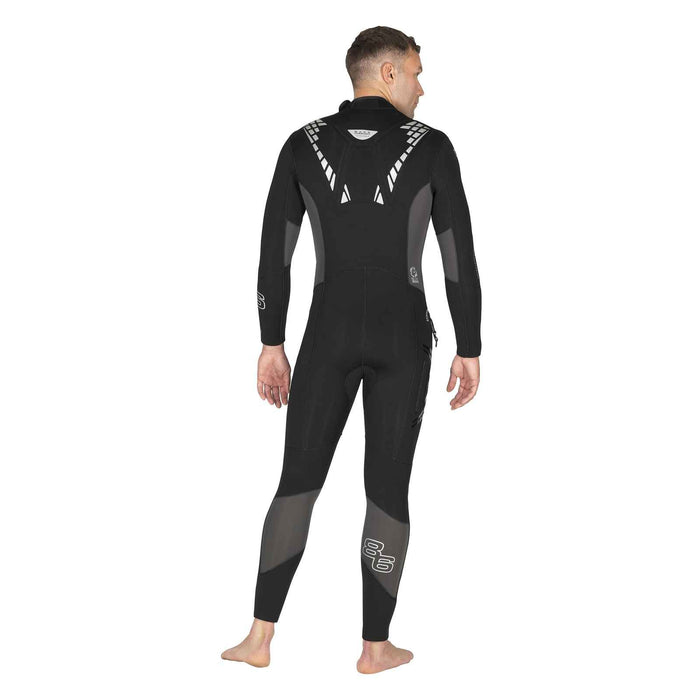 Traje de neopreno completo Flexa hombre 8-6 mm negro-gris Talla 4-ML Mares 412431S4