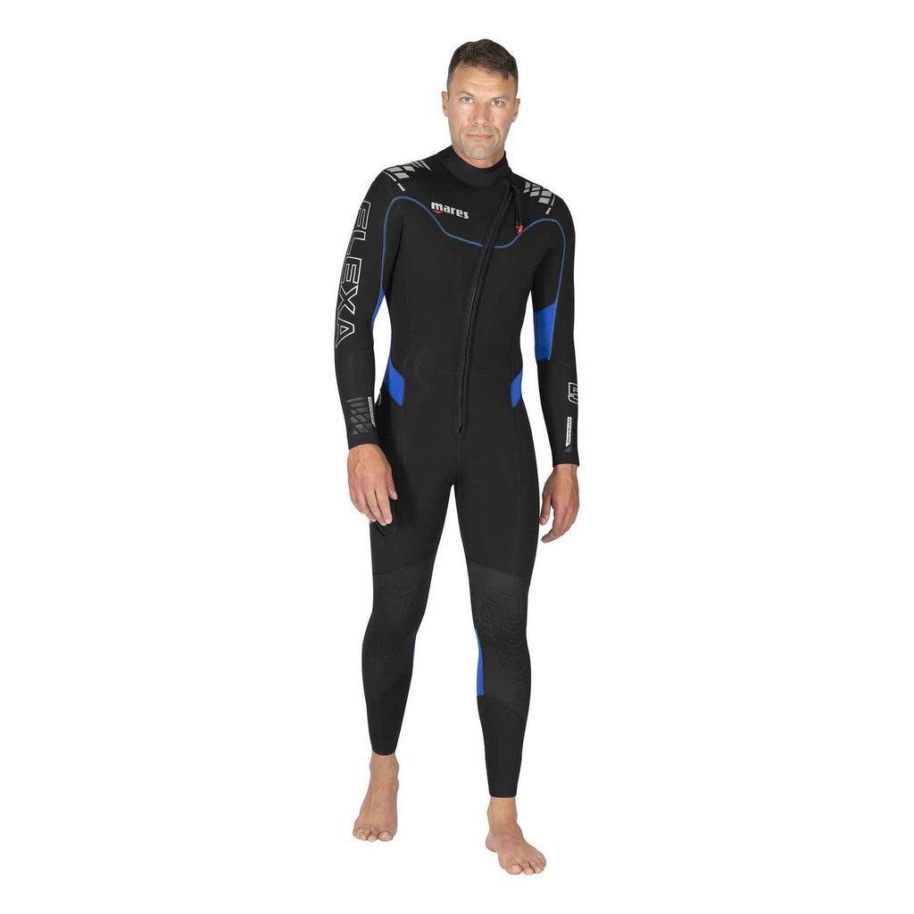 Combinaison intégrale Flexa Homme 5-4 mm Noir-Bleu XL - Très large Mares 4124336W