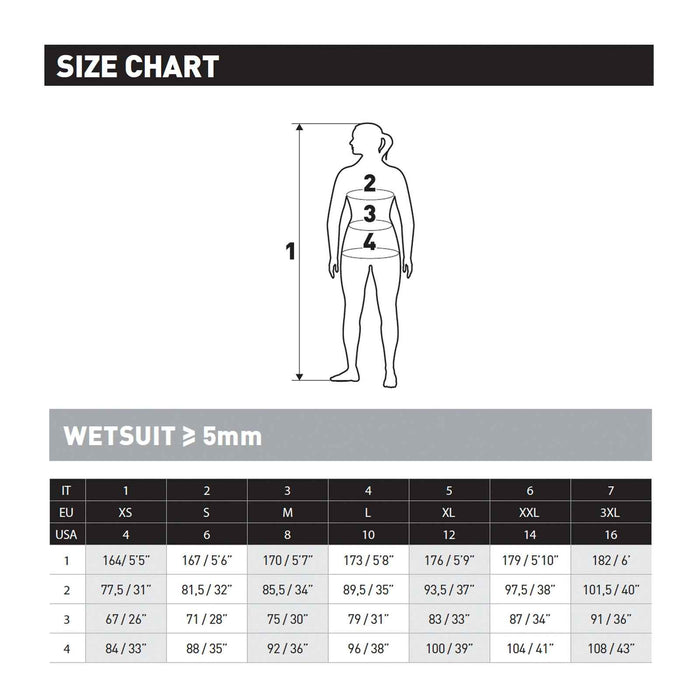 Volledig wetsuit Flexa Dames 5-4mm Zwart-Paars L-Lang Mares 4124345L