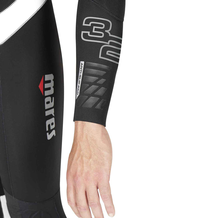 Nassanzug Flexa Herren 3-2 mm Schwarz-Weiß Größe 3-M Mares 412435S3