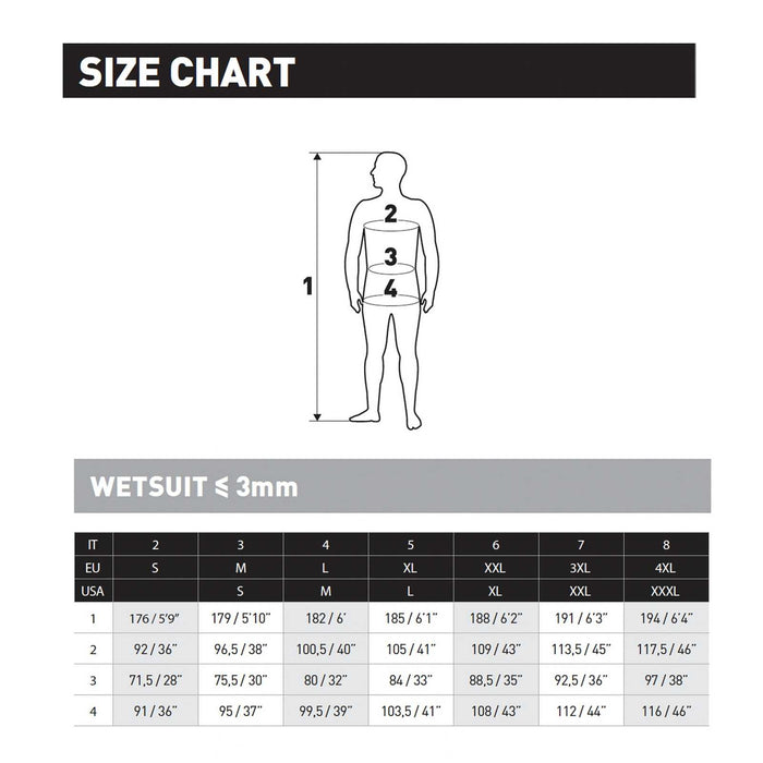 Nassanzug Flexa Herren 3-2 mm Schwarz-Weiß Größe 6-XL Mares 412435S6