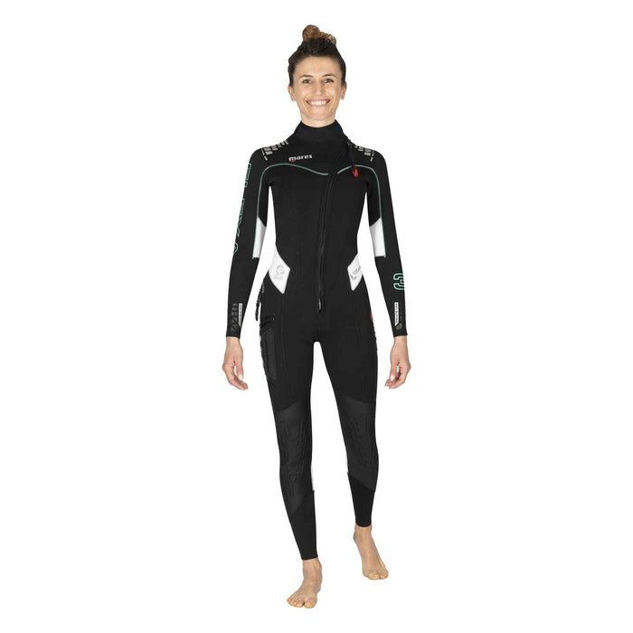Nassanzug Flexa Damen 3-2 mm Schwarz-Weiß Größe 2-S Mares 412436S2