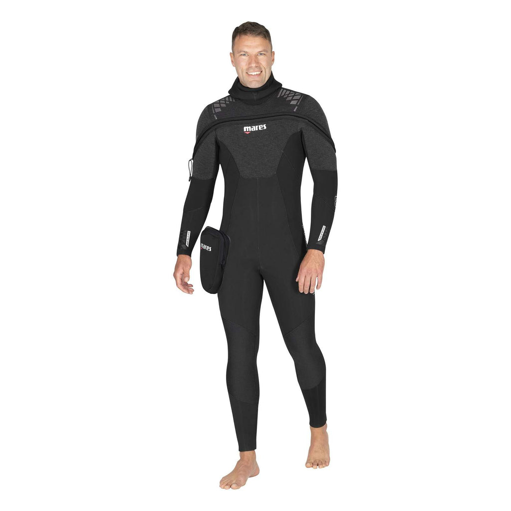 Volledig wetsuit Pro Therm Heren 8-7mm Zwart XXL-Dubbel-breed Mares 4124377W