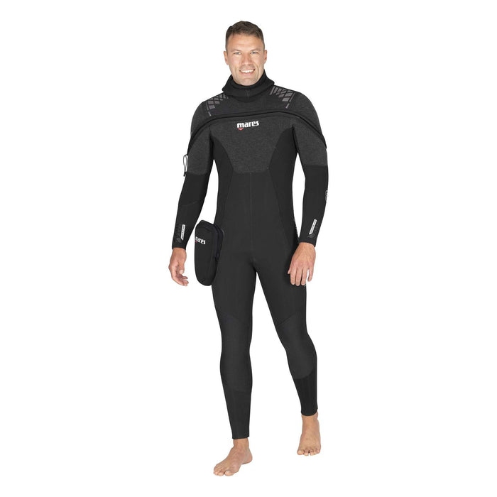 Volledig wetsuit Pro Therm Heren 8-7mm Zwart XXL-Dubbel-breed Mares 4124377W