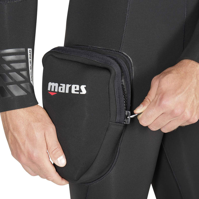 Volledig wetsuit Pro Therm Heren 8-7mm Zwart XXL-Dubbel-breed Mares 4124377W