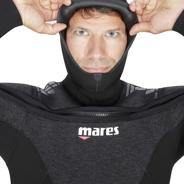 Volledig wetsuit Pro Therm Heren 8-7mm Zwart XXL-Dubbel-breed Mares 4124377W