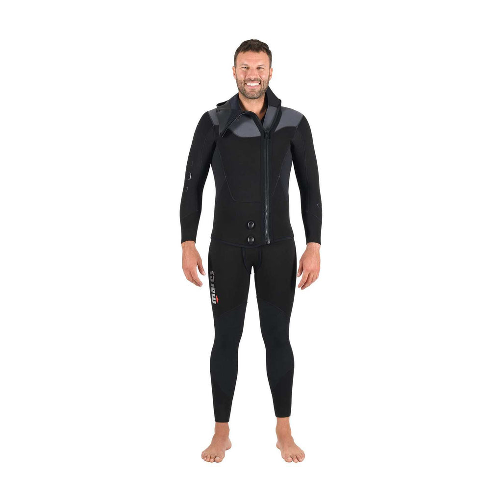 Volledig wetsuit Dual Heren 5mm Zwart-Grijs Maat 4-ML Mares 412443BKS4