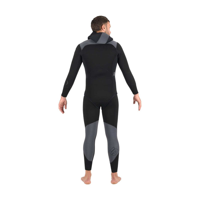 Volledig wetsuit Dual Heren 5mm Zwart-Grijs Maat 4-ML Mares 412443BKS4