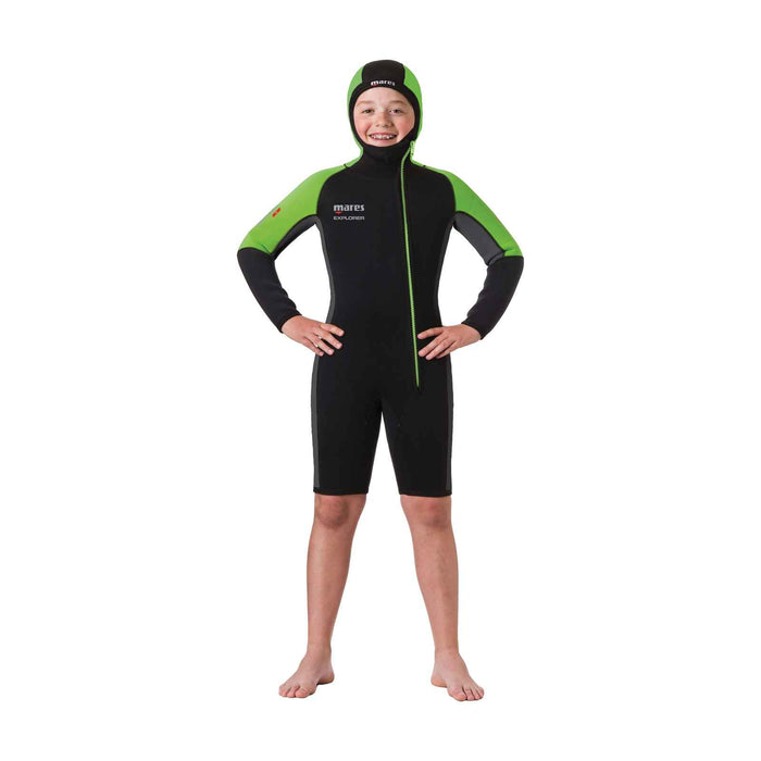 Wetsuit Explorer 5 Jack Kinderen Zwart-Limoen 10 Jaar Mares 412445-2