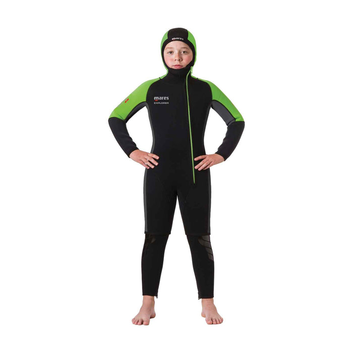 Wetsuit Explorer 5 Jacket Kids Black-Lime 8 Years Mares 412445-3