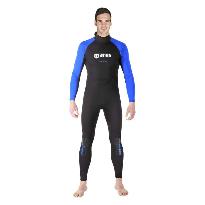 Combinaison intégrale de snorkeling Steamer Manta Homme Noir-Bleu Taille 7 Mares 412456S7