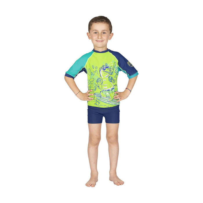 Rashguard Shield Kinder LM Blau-Limette XL Mares 412464LMXL