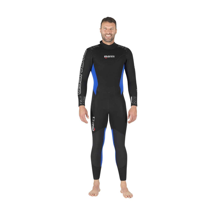 Nassanzug Einteiler Pioneer Herren 5 mm Schwarz-Blau Größe 3-M Mares 412465S3