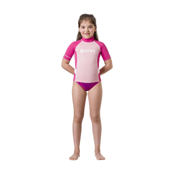 Rashguard Kinder Mädchen Kurzarm Pink XS-8-9 Jahre Mares 412507XSPK