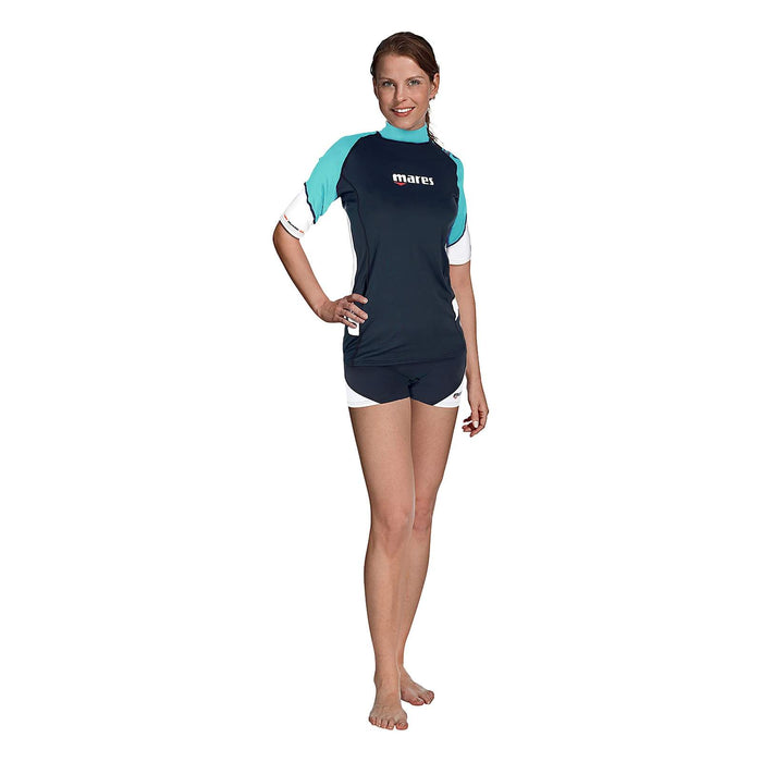 Rashguard Coupe ample Femme Manches courtes Aigue-marine XXL Mares 412542XXLAQ