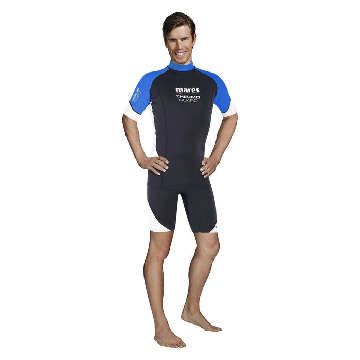 Combinaison Thermo Guard homme manches courtes 0,5 mm noir-bleu L Mares 412549L