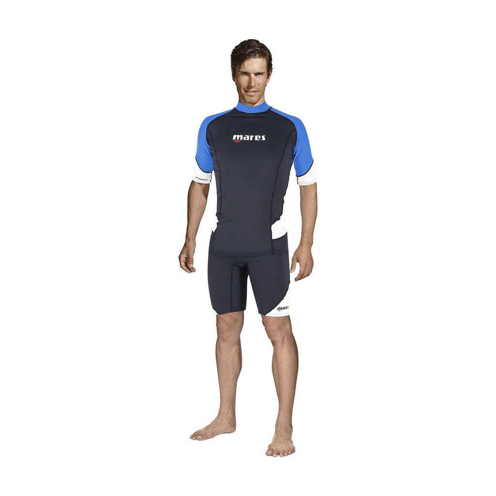 Rashguard Herren Kurzarm Schwarz-Blau L Mares 412552L