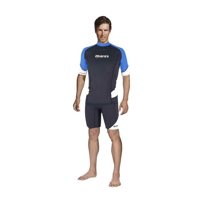 Rashguard Herren Kurzarm Schwarz-Blau S Mares 412552S