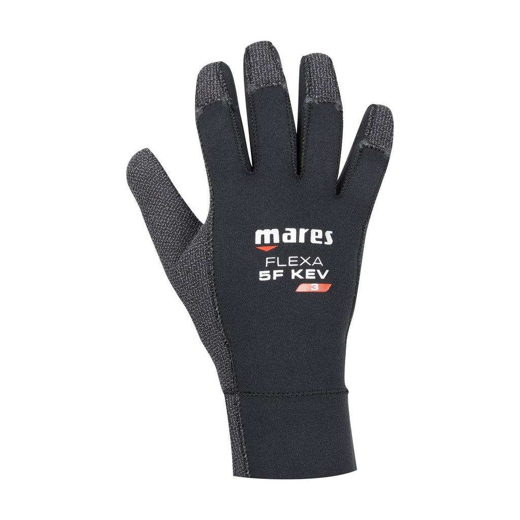 Taucherhandschuhe Flexa 5F 3.0 Kev Schwarz XL Mares 412735XL