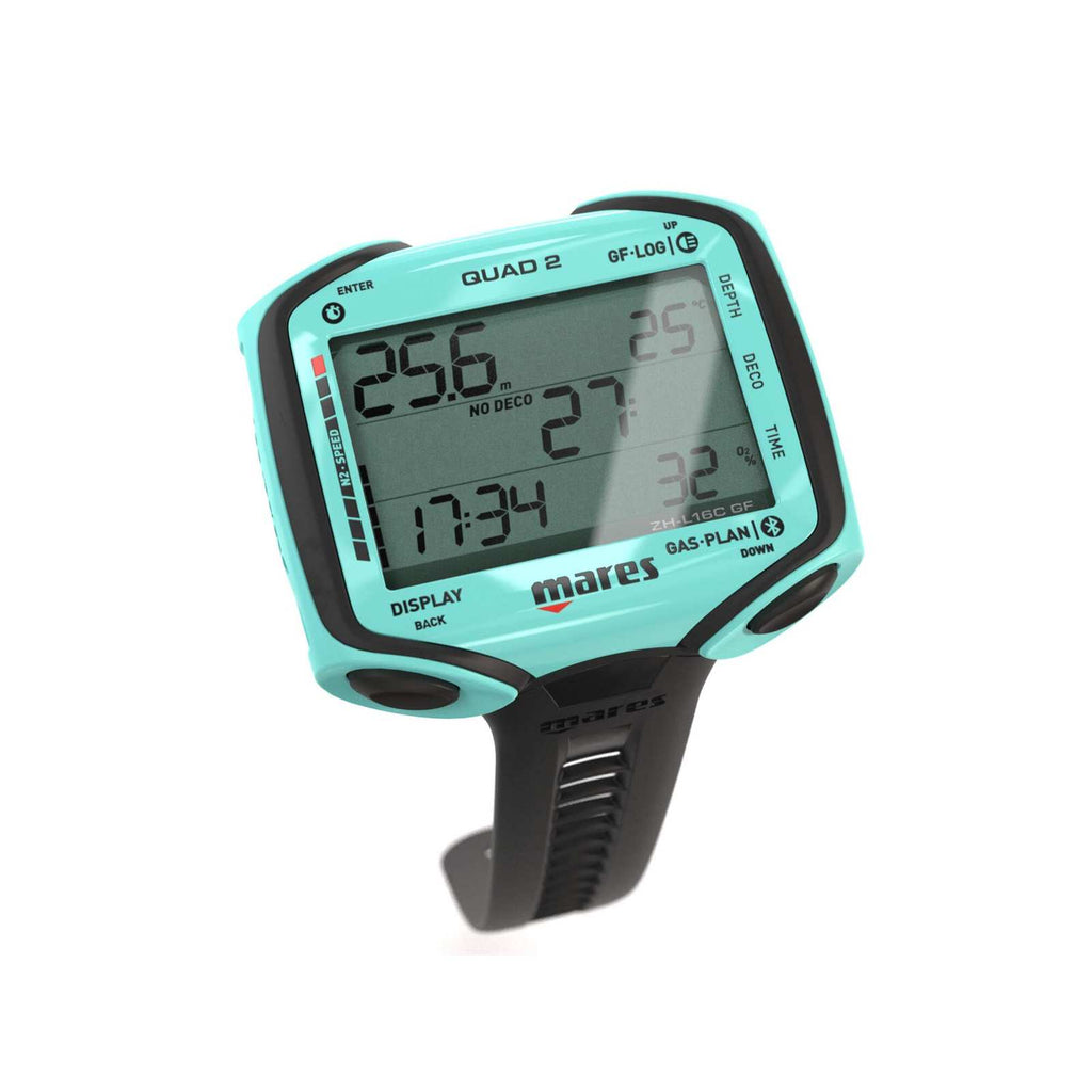 Ordinateur de plongée Quad 2 Aquamarine Mares 414152AQ