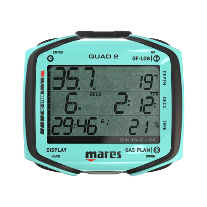 Ordinateur de plongée Quad 2 Aquamarine Mares 414152AQ