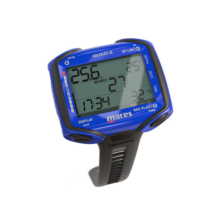 Duikcomputer Quad 2 Blauw Mares 414152BL