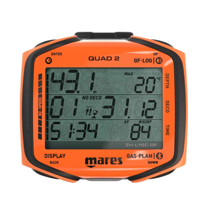 Ordenador de buceo Quad 2 Naranja Mares 414152OR