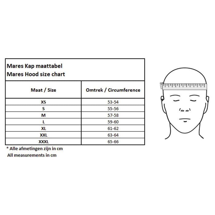 Kaptur Smooth do suchych skafandrów 7 mm czarno-szary XXL-XXXXL Mares 415800XXL-4XL