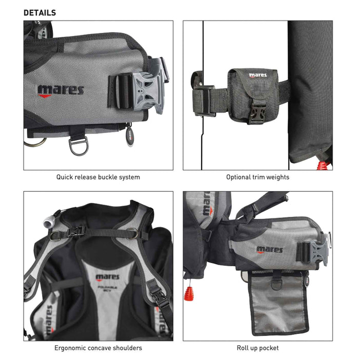 Dive Bcd Magellan Black L-XL Mares 417226LXL