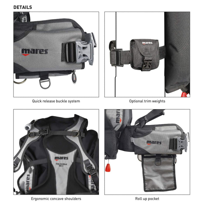 Duik BCD Magellan zwart S-M Mares 417226SM