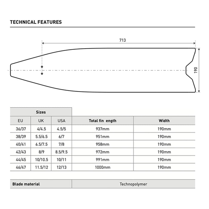 Apnoe-Flossen X-Wing Pro Braun EU 46-47-UK 11,5-12-USA 12-13 Mares 420420046BWN