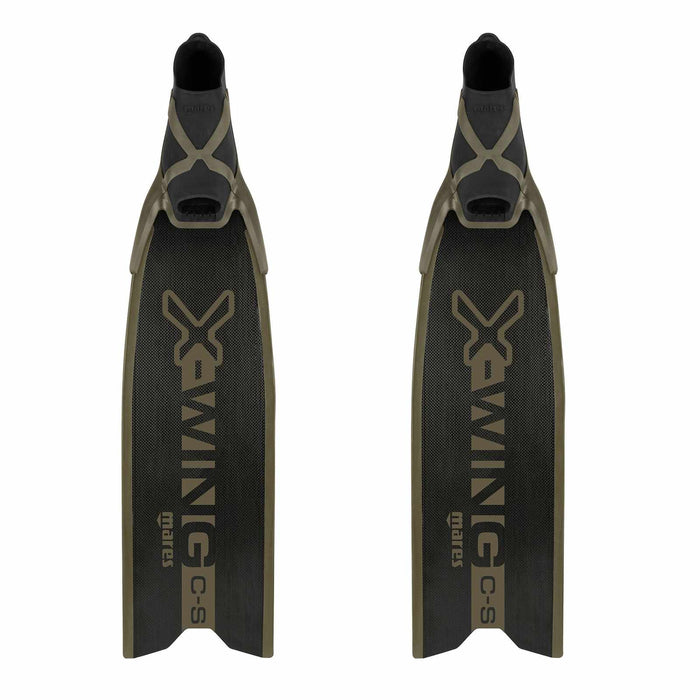 Freediving Fins X-Wing C-S Medium Black-Green EU 38-39-UK 5-6-USA 6-7 Mares 420422MED038