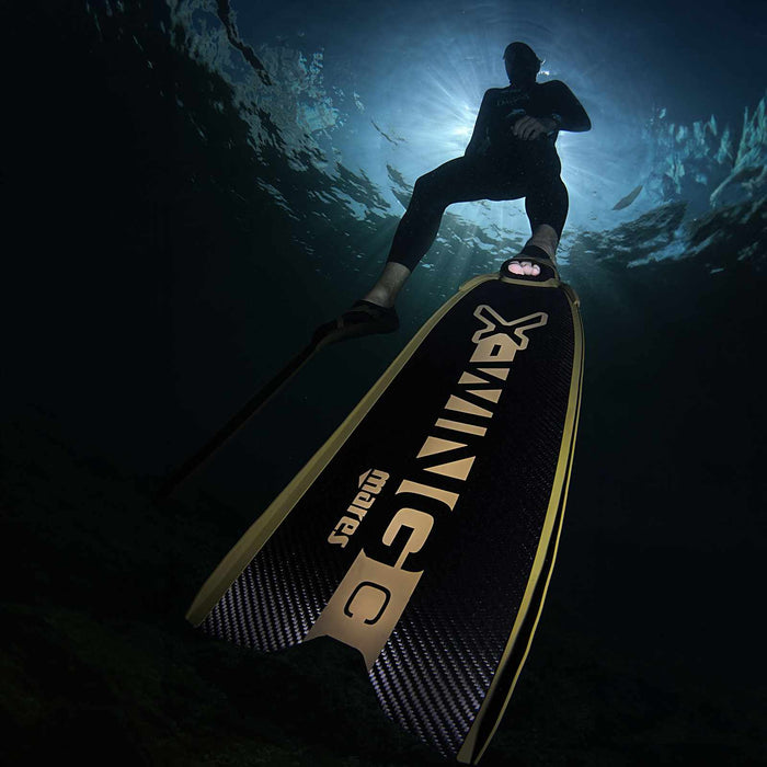Freediving Fins X-Wing C-S Medium Black-Green EU 38-39-UK 5-6-USA 6-7 Mares 420422MED038