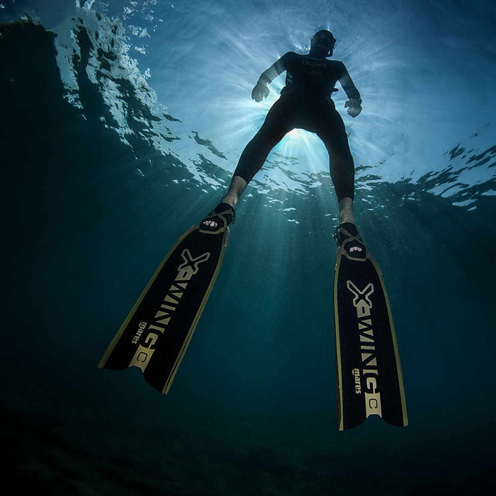 Freediving Fins X-Wing C-S Medium Black-Green EU 38-39-UK 5-6-USA 6-7 Mares 420422MED038