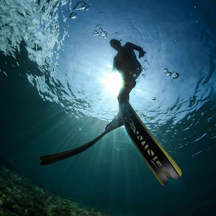 Freediving Fins X-Wing C-S Medium Black-Green EU 38-39-UK 5-6-USA 6-7 Mares 420422MED038