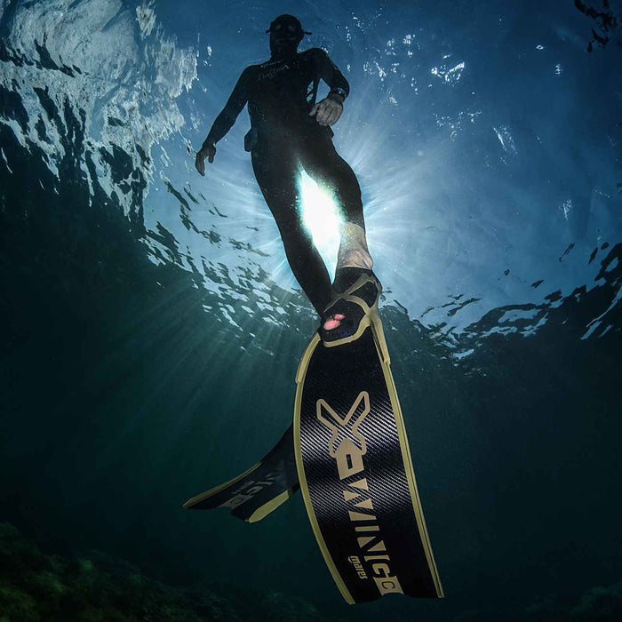 Freediving Fins X-Wing C-S Medium Black-Green EU 40-41-UK 6,5-7,5-USA 7-8 Mares 420422MED040