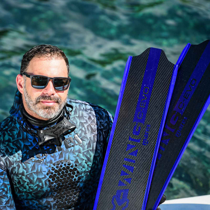 Freediving Fins X-Wing C-Evo Medium Black-Blue EU 36-37-UK 3-4-USA 4-5 Mares 420423MED036