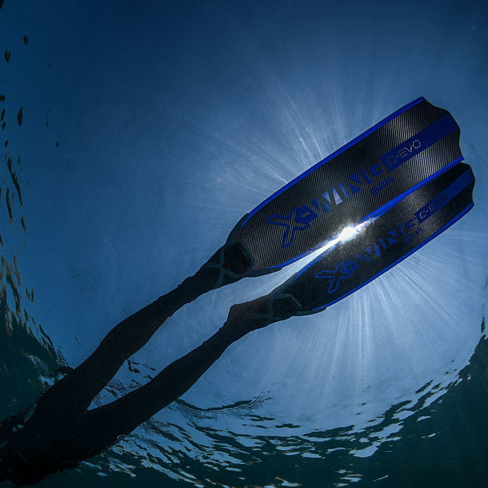 Freediving Fins X-Wing C-Evo Soft Black-Blue EU 36-37-UK 3-4-USA 4-5 Mares 420423SFT036