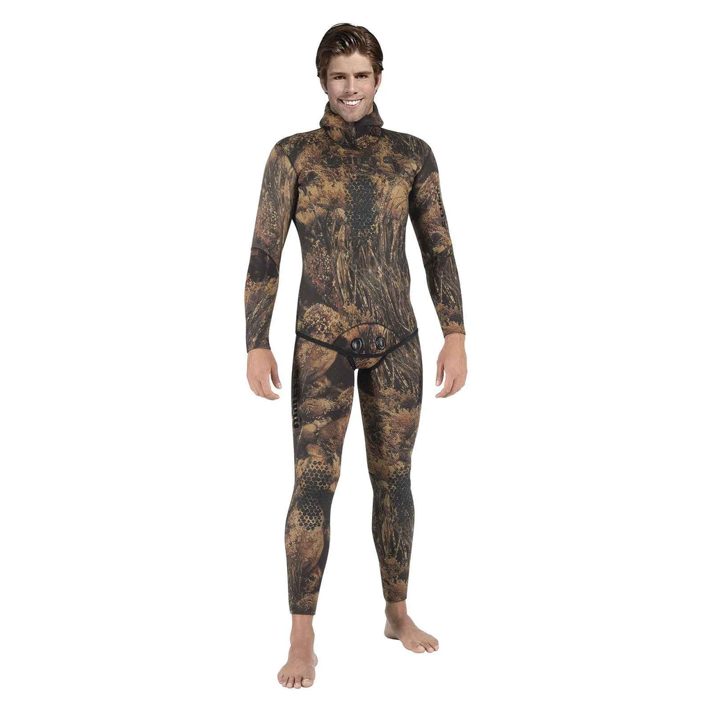 Bluza pianki do freedivingu Illusion Bwn 70 7 mm brązowy kamuflaż rozmiar 3 Mares 422032S3