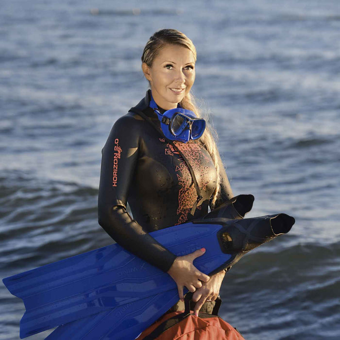 Apnoe-Neoprenanzug Steamer Horizon Damen 2mm Schwarz-Pink Größe 5 Mares 422317S5