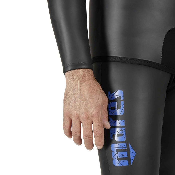 Apnoe-Neoprenjacke Prism Skin Herren 5 mm Schwarz-Blau Größe 3 Mares 422322S3