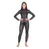 Apnoe-Neoprenjacke Prism Skin Damen 5 mm Schwarz-Pink Größe 5 Mares 422324S5