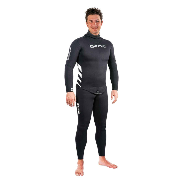Kurtka skafandra do freedivingu Apnea Instinct 50 męska 5 mm czarno-biała rozmiar 5 Mares 422459S5