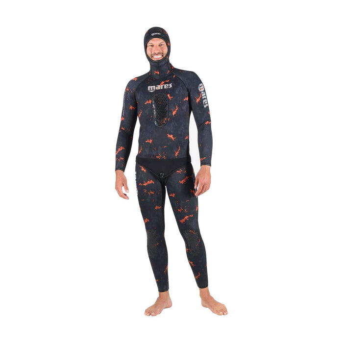 Spearfishing-Neoprenjacke Explorer Lava 50 5 mm Camo-Orange Größe 2 Mares 422502S2