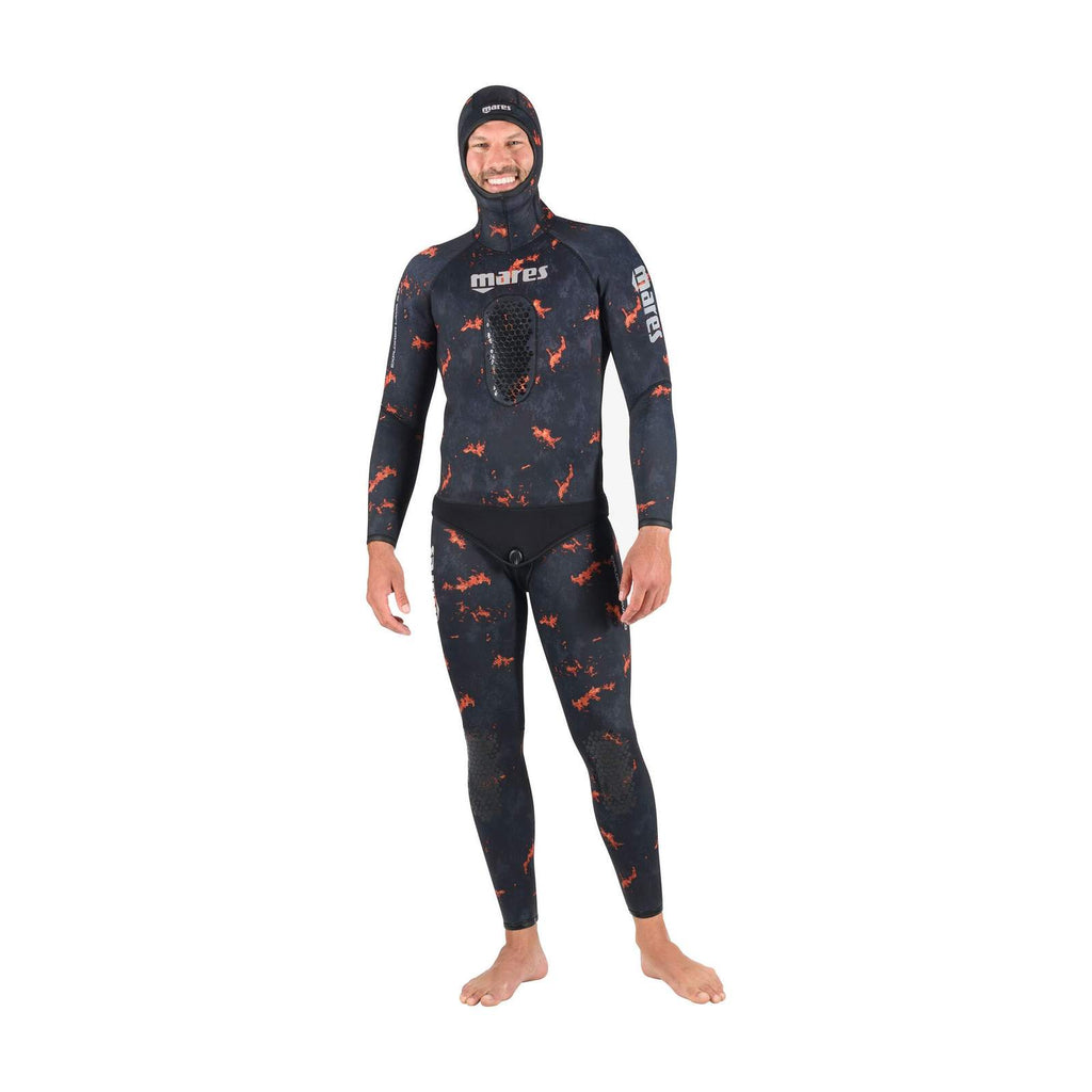 Spearfishing-Neoprenjacke Explorer Lava 50 5 mm Camo-Orange Größe 5 Mares 422502S5