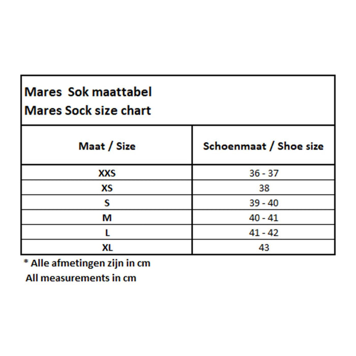 Freediving sokken 2 mm Zwart M-L Mares 422658M-L
