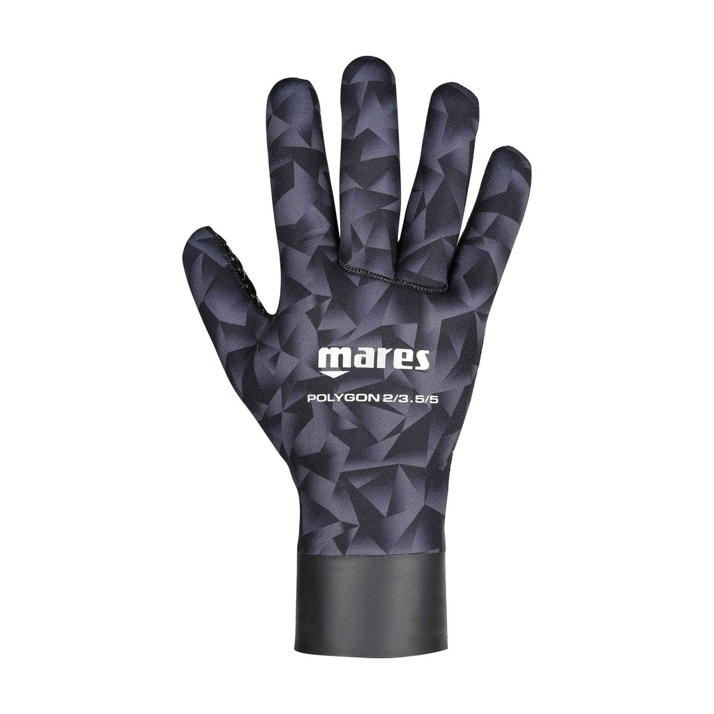 Apnoe-Handschuhe Polygon BK 2-3,5-5mm Schwarz-Camo L-XL Mares 422675L-XL