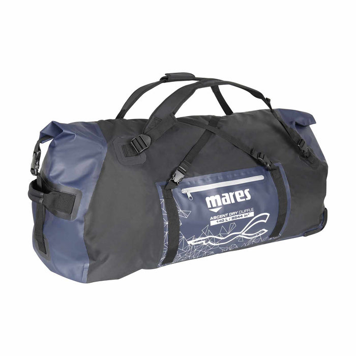 Freediving-Tasche Ascent Dry Duffle mit Rollen Schwarz-Blau 140 l Mares 425566
