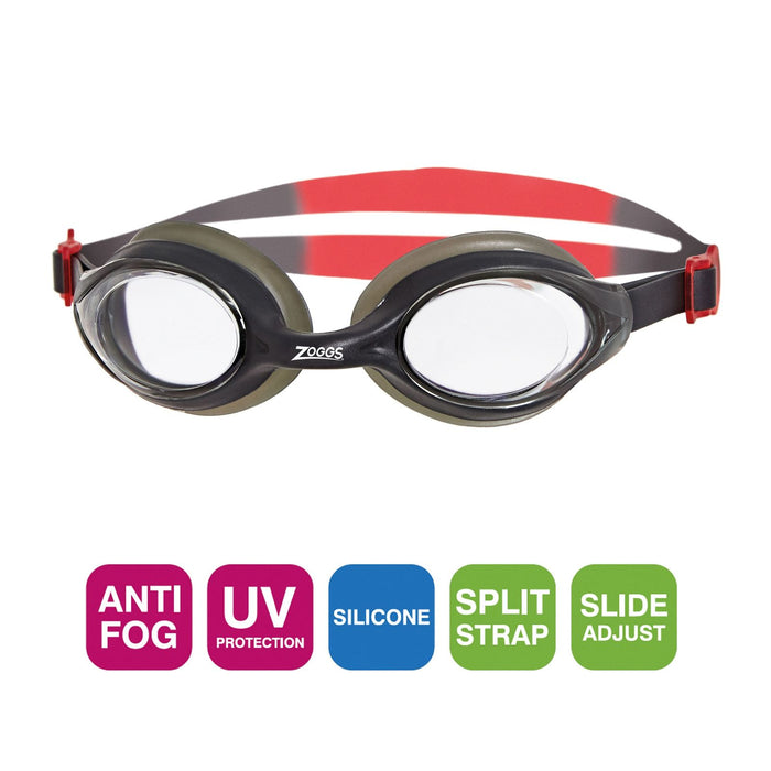 Schwimmbrille Bondi Rauch-Rot-Klar Zoggs 461004SMRDCLR
